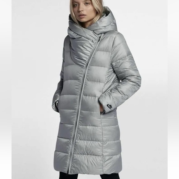 Nike Jackets & Blazers - SOLD | Nike Down Fill Parka Puffer Coat - Silver